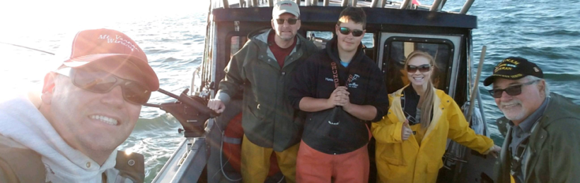 Mt. Vernon Wine Club members go fishing with us in Alaska!